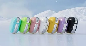 a group of Pocbuds wireless earbuds